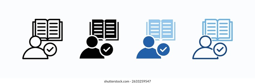 Learning Icon Sheet Multiple Style Collection Isolated Vector