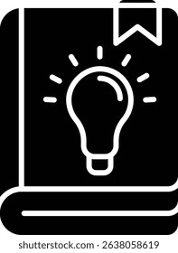 A learning icon symbolizes education, knowledge, and inspiration. Glyph icons