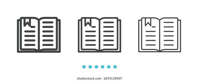 Ícone de aprendizado. Vetor de ícone de linha fina