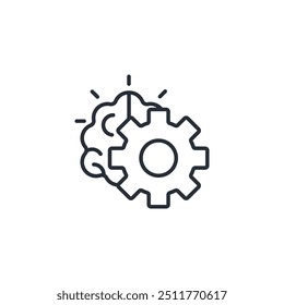 learning icon. vector.Editable stroke.linear style sign for use web design,logo.Symbol illustration.