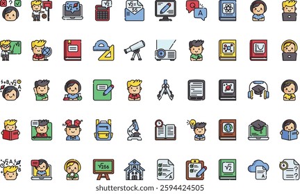 Learning icons High-Quality Vector Icons Collection with Editable Stroke. Ideal for Professional and Creative Projects.