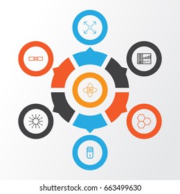 Learning Icons Set. Collection Of Branching Program, Related Information, Controlling Board And Other Elements. Also Includes Symbols Such As Control, Data, Brain.