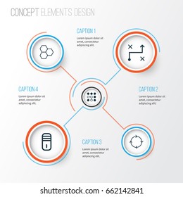 Learning Icons Set. Collection Of Mainframe, Recurring Program, Solution And Other Elements. Also Includes Symbols Such As Processor, Loop, Cycle.
