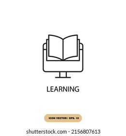 learning icons  symbol vector elements for infographic web
