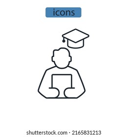 learning icons  symbol vector elements for infographic web
