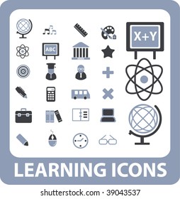 learning icons. vector