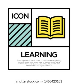 LEARNING AND ILLUSTRATION ICON CONCEPT