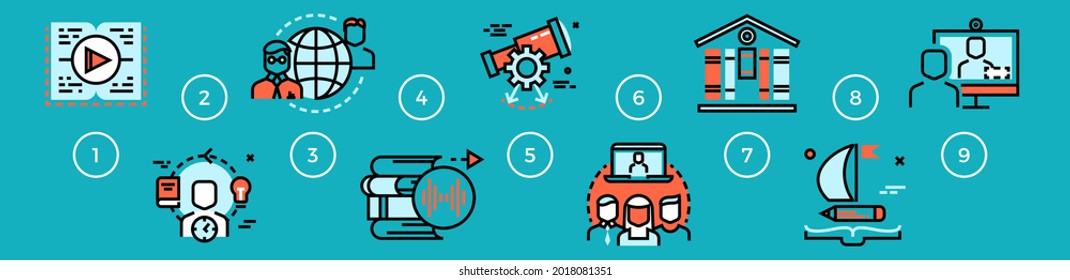 Learning infographic. Education steps, self development banner. Step by step study, career growth through training vector concept