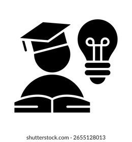 Elemento Ícone Inovação De Aprendizagem Para Design
