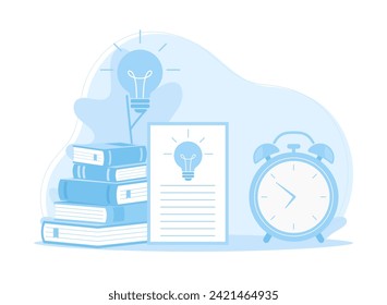 learning intelligence with fast time trending concept flat illustration