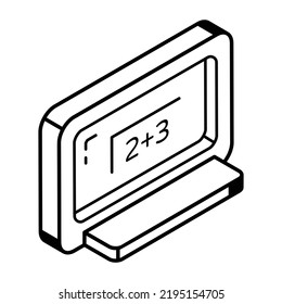 Descarga de un icono de línea isométrica de aprendizaje