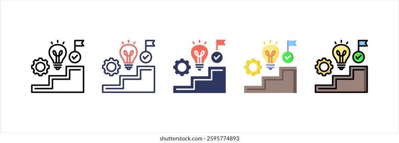 Learning Journey Multi Style Icon Set