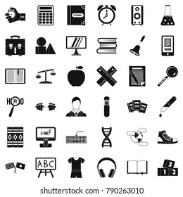 Learning kid icons set. Simple style of 36 learning kid vector icons for web isolated on white background