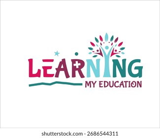 laboratório de aprendizado para designs de logotipo de escola infantil