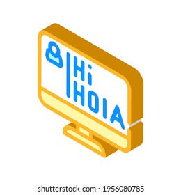 learning languages isometric icon vector. learning languages sign. isolated symbol illustration