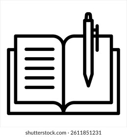 Learning Line Icon Vector Illustration