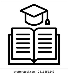 Learning Line Icon Vector Illustration