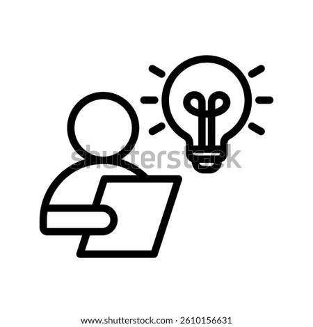 Learning Line Vector Illustration On White Background.