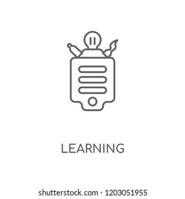 Learning linear icon. Learning concept stroke symbol design. Thin graphic elements vector illustration, outline pattern on a white background, eps 10.