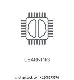 Learning linear icon. Learning concept stroke symbol design. Thin graphic elements vector illustration, outline pattern on a white background, eps 10.