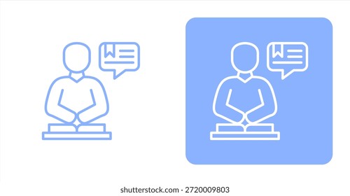 Línea de aprendizajeColor de dos tonos e ilustración de icono de fondo contrastante