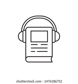 Learning, listen, book icon. Element of education line icon