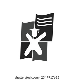 learning logo template Isolated. Brand Identity. Icon Abstract Vector graphic