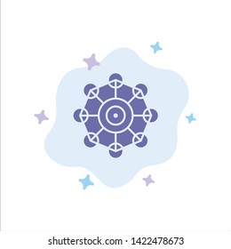 Learning, Machine, Machine Learning, Science Blue Icon on Abstract Cloud Background