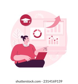 Learning management system abstract concept vector illustration. Educational technology, online learning delivery, software application, training course, tutoring program access abstract metaphor.