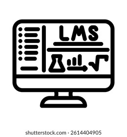 learning management system education platform line icon vector. learning management system education platform sign. isolated contour symbol black illustration
