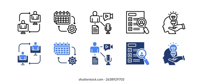 Learning management System icon with Interaction, Schedule, Multimedia, Assessment, Retention.