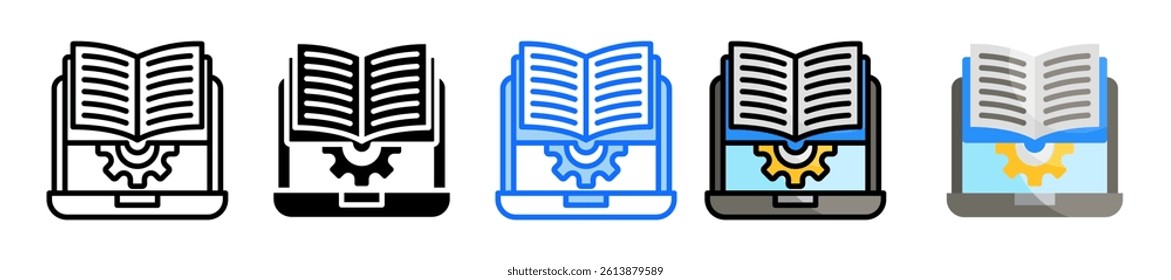 Learning Management System Icon Set Multiple Style Collection