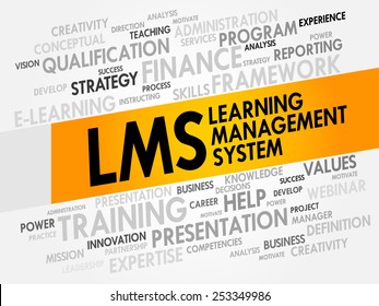 Learning Management System (LMS) word cloud business concept