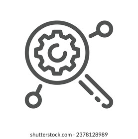 Learning management system related icon outline and linear vector.