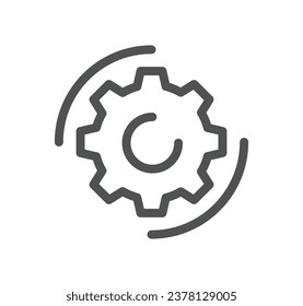 Learning management system related icon outline and linear vector.