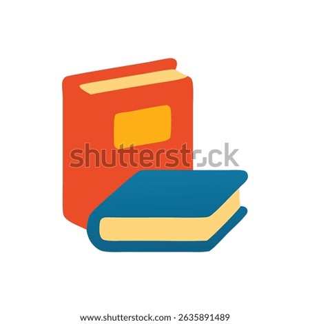 Learning materials with books suitable for education and studying. Ideal for educational websites, online courses, and back to school promotions.