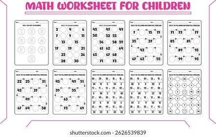 Learning math worksheet for children
