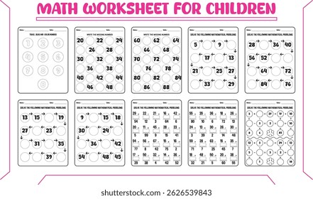 Learning math worksheet for children