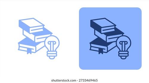 Aprendizaje mixto Color de dos tonos e ilustración de icono de fondo contrastante