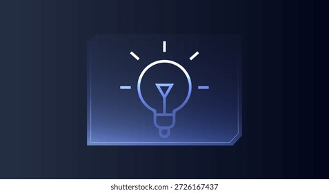 Learning mode logo icon design with sci fi technology concept. futuristic blue background. vector