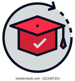 learning modern concept ui ux icon for website, app, presentaion, flyer, brochure etc.