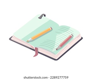 Learning notebook from education icon isolated