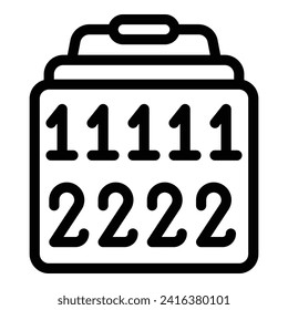 Learning numbers kid icon outline vector. Baby child. Day care