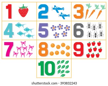 learning numbers for kids (counting game for kindergarten children)