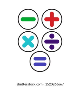 Learning Numbers Set for Kids Vector Template Design Illustration