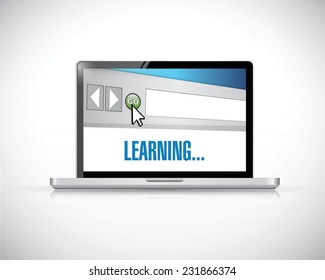 learning online concept illustration design over a white background