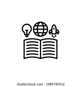 Learning Online Literature icon in vector. Logotype