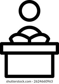 learning outline black icon for education theme