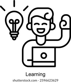 Learning outline vector icons isolated on white. e learning icon set for web and ui design, mobile apps and print products.by iin indun.by kus wandoko.by kuncong