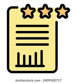 Learning paper icon outline vector. System education. Online management color flat